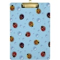thumbnail image 1 of FMSHPON Ladybugs Blue Clipboard Hardboard Wood Nursing Clip Board and Pull for Standard A4 Letter 13x9 inches, 1 of 5
