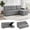 Light Gray, variant on TiramisuBest Convertible Sleeper Sofa Bed, 82" L Shaped Sectional Couch with Pull Out Bed, Storage Chaise & Reversible Lounge, Compact Linen Sectional Sofa for Living Room Apartment, Dark Gray