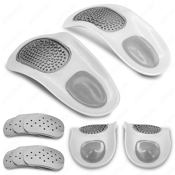 Orthopedic Half Insoles For Shoes 1 Set Removable Foot Massager Shoe Pads Relieve Foot Arch Pain Foot Care Shoe Accessories