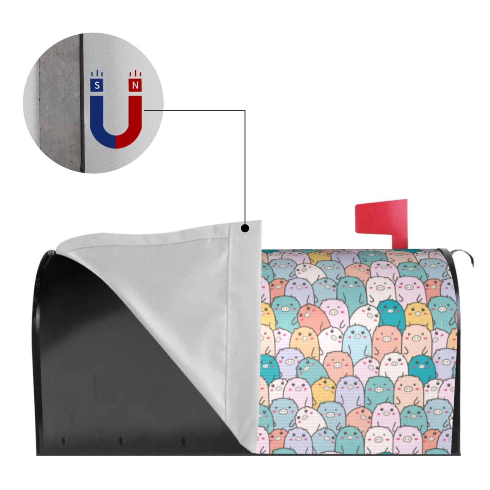 Kdxio Magnetic Mailbox Cover 21x18 in Mailbox Cover Outdoor Decoration Holiday Mailbox Covers for Home Garden Yard-21x18 in