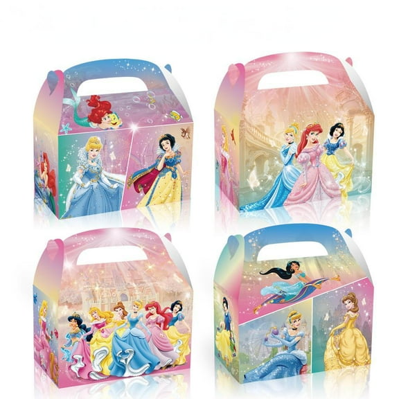12-Pack Princess Party Favor Treat Boxes, Goodie Boxes, Princess Gift Boxes , Princess Decorative Box for Birthday Party 6.2 x 3.7 x 3.7 Inches