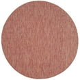 thumbnail image 1 of Safavieh Courtyard 6'7" Round Power Loomed Rug in Red and Red, 1 of 6