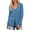 Blue, variant on Women's Knitted V Neck Patchwork Button Up Cardigan Top Loose Cardigan for Women