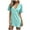 Blue, variant on Viikei Plus Size Short Sleeve Dress for WomenO-Neck Mid-length Solid Color Dresses