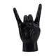 thumbnail image 4 of Estatua de mano de roca con gesto, colección de esculturas de mano, escultura de dedo moderna de resina Negro Derecha, 4 of 9