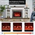 thumbnail image 6 of Holliwill 72" Electric Fireplace with Mantel, Farmhouse TV Stand for TVs up to 80", Entertainment Center with 23" Fireplace Insert Heater for Living Room, Bedroom, White Brown, 6 of 12