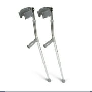 Medline Lightweight Aluminum Walking Forearm Crutches, 1 Pair, Adjustable Height 5' to 6' 2", Supports up to 250 lbs