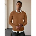 thumbnail image 5 of HAOMEILI Mens V Neck Dress Sweater Long Sleeve Slim Fit Fashion Pullover Sweater, 5 of 7