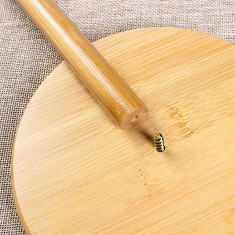 Bamboo Toilet Paper Holder Stand - Free Standing, Holds 3 Rolls, Water Resistant (7.8x6.1x19.4 Inches)