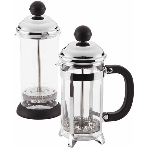 BonJour Coffee 3Cup Bijoux French Press and 2Cup Frother Set, Black