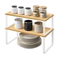 thumbnail image 3 of SONGMICS Especiero, Juego de 2 Estantes Apilables para Cocina, Almacenamiento de Especias, Blanco y Beige, 3 of 8