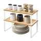 thumbnail image 3 of SONGMICS Especiero, Juego de 2 Estantes Apilables para Cocina, Almacenamiento de Especias, Blanco y Beige, 3 of 8