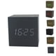 thumbnail image 3 of Square Cube USB Alarma de madera Reloj de escritorio digital Control de sonido Tiempo de temperatura Pantalla LED más brillante Inevent DZ4615-01, 3 of 7