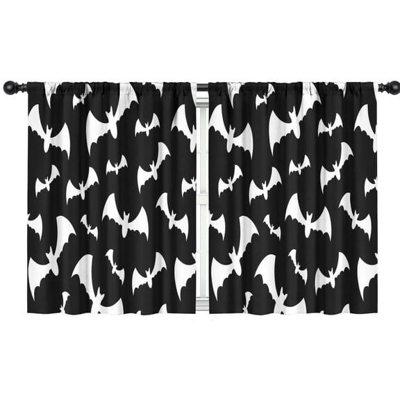 Blackout Kids Curtains,Spooky Halloween Pattern Childrens Insulated Curtains Set Of 2,Bedroom Essentials,Toddler Room Decor 42"x54"