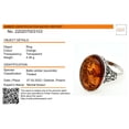 thumbnail image 3 of Sterling Silver and Baltic Honey Amber Ring "Lois", 3 of 6
