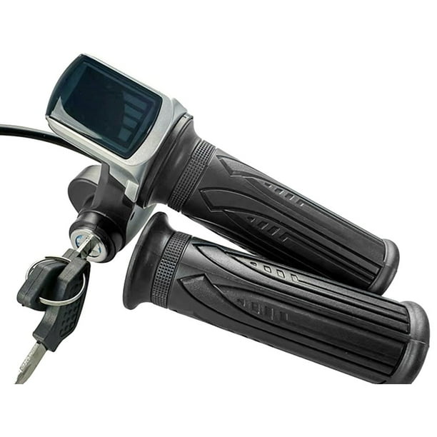 Poignée D'Accélérateur Pour Vélo Électrique 36/48/60V – Écran LCD, Verrouillage Clé, 3 Vitesses – 8 Broches, Étanche