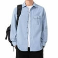 thumbnail image 2 of Maean Mens Button down Shirts Jacket Long Sleeve Loose Shacket Lightweight Work Jackets with Pockets, 2 of 6