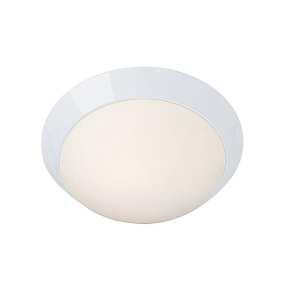 20625LEDDLP-WH/OPL-Access Lighting-Cobalt-Two Light Flush Mount-13 Inches Wide by 4 Inches Tall-White Finish-LED Lamping Type-E26 Medium Lamp Base