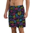 thumbnail image 2 of Goofa Graffiti Art Printed Mens Swim Trunks Summer Quick Dry Short Beach Swimwear Bathing Suits-3X-Large, 2 of 9