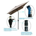 thumbnail image 3 of Demi Bonn 6 x 9ft Patio Umbrella Outdoor Waterproof Umbrella with Crank and Push Button Tilt without flap for Garden Backyard Pool Market, Brown, 3 of 7