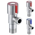 thumbnail image 3 of maskred Bathroom Angle Filling Valve Faucets Black Stainless Steel Kitchen Cold Hot Mixer Tap Accessories Standard G1/2 Threaded, 3 of 6