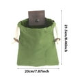 thumbnail image 3 of Foldable Waxed Canvas Foraging Belt Bag For Fruit Picking Camping Outdoor Storage Pouch, 3 of 9