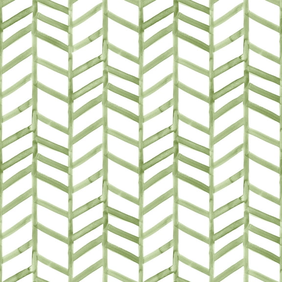 Chesapeake Fletching Green Geometric Wallpaper