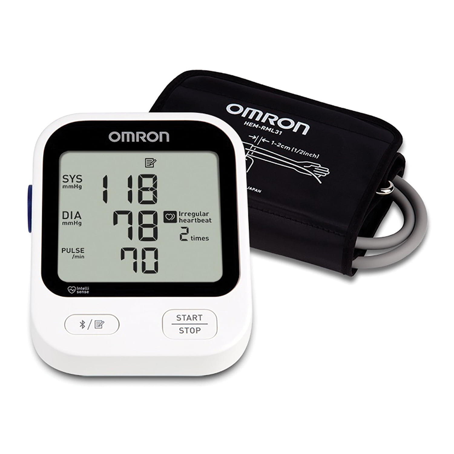 Omron SC-150 Digital Scale with Bluetooth Connectivity and 5 Series Digital Upper Arm Blood Pressure Monitor with D-Ring Cuff Kit, BP7255, SC-150