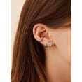 thumbnail image 2 of Pendientes de botón Silvora Corazón Inicial Plata Esterlina Letra M, 2 of 8