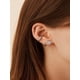 thumbnail image 2 of Pendientes de botón Silvora Corazón Inicial Plata Esterlina Letra M, 2 of 8