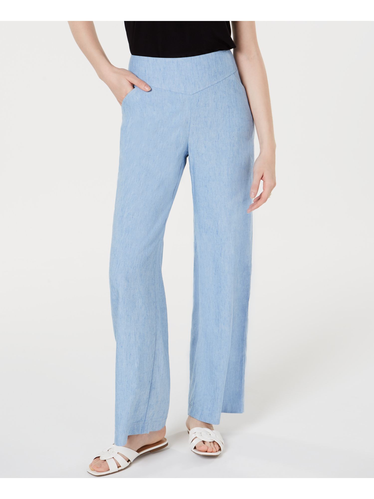 INC Womens Light Blue Wide Leg Pants 