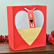 Way To Celebrate Valentine's Day Foil Heart Gift Bag
