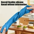 thumbnail image 5 of Adjustable Silicone Bib for Adults Seniors Disabled Large Washable Eating Cloth with Hook Loop Closure for Mealtime Clothing Protection FAJHHA | Blue, 5 of 8