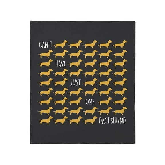 CafePress - Can't Have Just One Dachshund Throw Blanket - Soft Fleece Throw Blanket, 50"x60" for All Ages