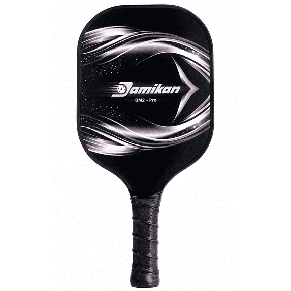 Damikan DM2-Pro Pickleball Paddle, Carbon Fiber Surface, Polypropylene Honeycomb Core, Lightweight (Silver)