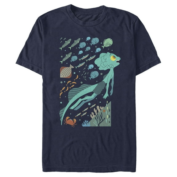 Men's Luca Under the Sea Adventure Graphic Tee Navy Blue 2X Large