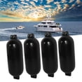 thumbnail image 1 of Parachoques de Boya para barcos ANGGREK Inflables Resistentes a impactos Negros 4 piezas 4.5x16 pulgadas, 1 of 7