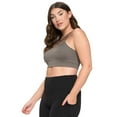 thumbnail image 2 of Women’s Seamless Caged Neck Activewear Sports Bra, Grey, XL, 2 of 5