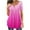 Hot Pink, variant on Buigttklop Women'S Summer Gradient Tunic Top Plus Size Casual Loose V-Neck Short-Sleeved T-Shirt Pleated Tops