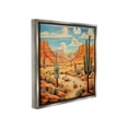 thumbnail image 4 of Stupell Industries Desert & Swirling Clouds Landscape Painting Gray Floater Framed Canvas Art Print Wall Art, 18 x 18, 4 of 10