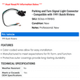 thumbnail image 2 of Parking and Turn Signal Light Connector - Compatible with 1991 Buick Riviera, 2 of 2