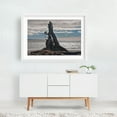 thumbnail image 2 of Washington Driftwood Sentinel - Ocean Shores Washington Photography Beach Coastal Ocean Seascape Nature Silhouette White Framed Wall Art Print 20 x 30 inches, 2 of 3