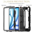 thumbnail image 4 of FJLBDE Case for iPad Air 11 inch (2026 M4/2025 M3/2024 M2), Rugged Shockproof Tablet Cases Cover with Kickstand Shoulder Strap, Black, 4 of 7