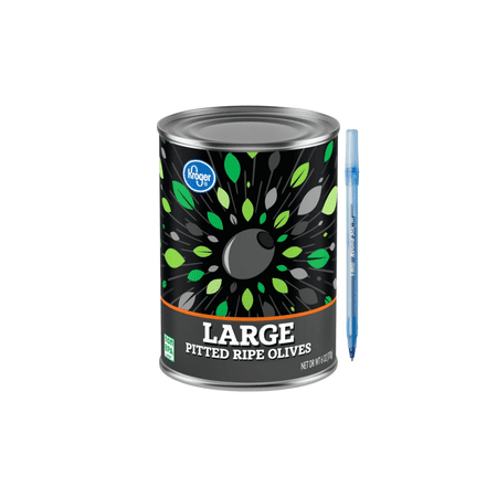 KR Large Pitted Ripe Black Olives 3-Can 18 OZ