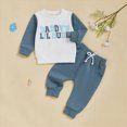 thumbnail image 6 of TOWED22 Toddler Baby Boy Fall Clothes Print Crew Neck Long Sleeve Sweatshirt Pants 2 Pcs Outfits, 6 of 9