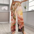 thumbnail image 2 of Flower Pajama Pants Comfortable Elastic Waist Pajamas Fashion Sleepwear Bottoms Plus Size Homewear, 2 of 6