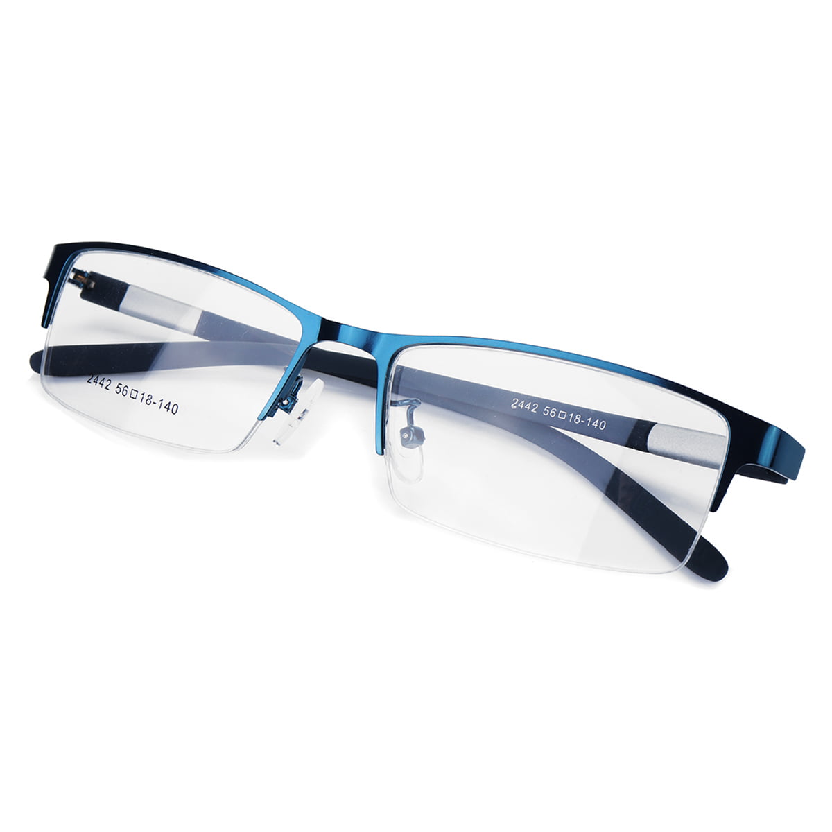 Southern Seas 3.25 Distance Glasses Myopia Silver Color Frame Half Rim Unisex Stylish Eyewear