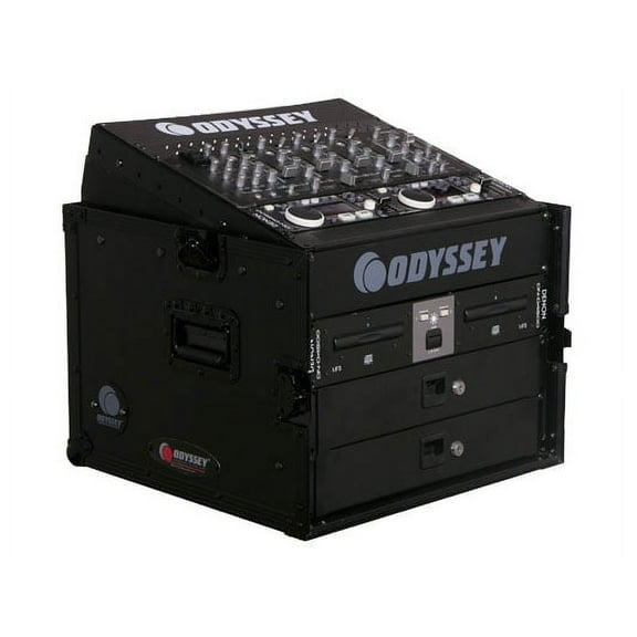 Odyssey Cases FZ1006BL New Black Label Combo 10 X 6 Rack Flight Ata Mixer Case