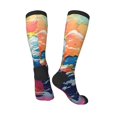 thumbnail image 5 of Lsque Colorful Whimsical Earth Printed Crew Socks Men's Women's LightWeight Thin Casual Calf Socks ,Knee High Socks,Cotton Socks, 5 of 9