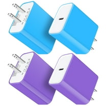 USB C Charger Block,4PACK USB C Block,HAOANO 20W PD Type C Charger Block USB Wall Charger Adapter Plug USB C Charger Brick Power Delivery Fast Charge Charging Block Type C